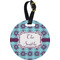 Concentric Circles Personalized Round Luggage Tag
