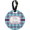 Concentric Circles Plastic Luggage Tag - Round (Personalized)