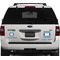 Concentric Circles Personalized Square Car Magnets on Ford Explorer