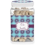Concentric Circles Dog Treat Jar (Personalized)