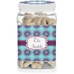 Concentric Circles Dog Treat Jar (Personalized)