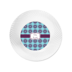 Concentric Circles Plastic Party Appetizer & Dessert Plates - 6" (Personalized)