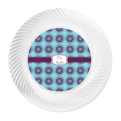 Concentric Circles Plastic Party Dinner Plates - 10" (Personalized)