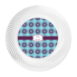 Concentric Circles Plastic Party Dinner Plates - 10" (Personalized)