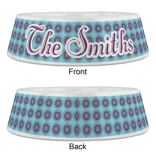 Concentric Circles Plastic Pet Bowls - Large - APPROVAL