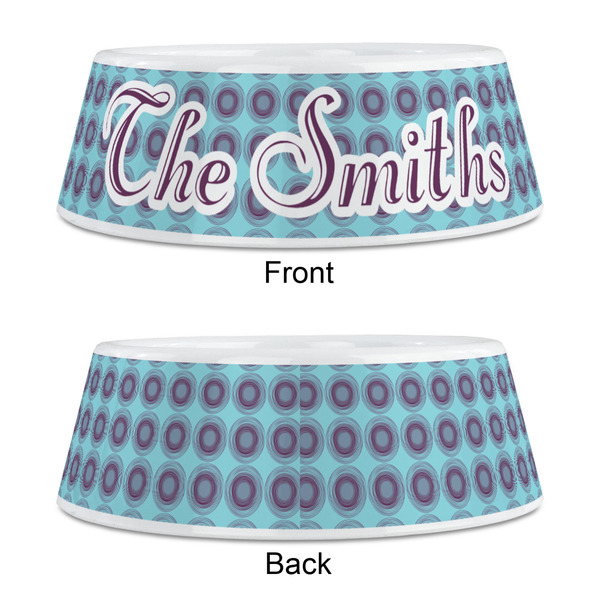 Concentric Circles Plastic Pet Bowls - Medium - APPROVAL