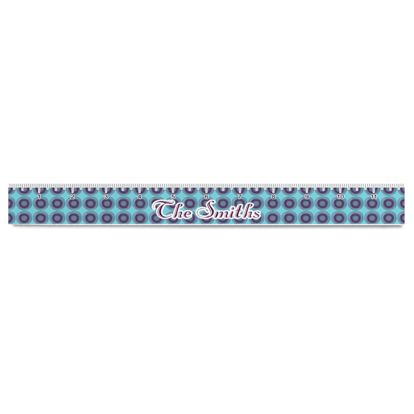 Concentric Circles Plastic Ruler - 12" - FRONT