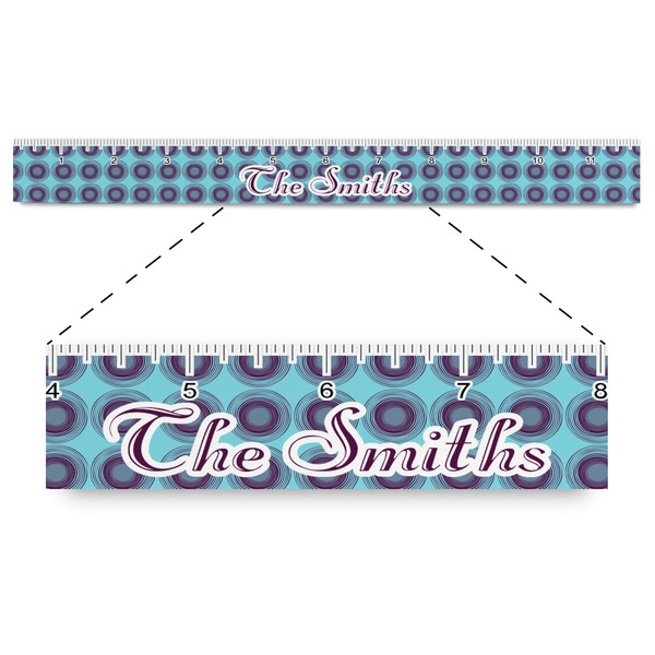 Custom Concentric Circles Plastic Ruler - 12" (Personalized)