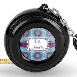 Concentric Circles Pocket Tape Measure - 6 Ft w/ Carabiner Clip (Personalized)