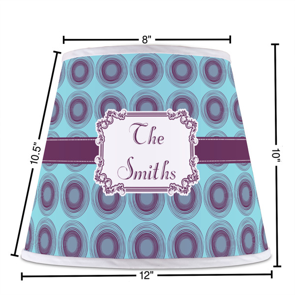 Concentric Circles Poly Film Empire Lampshade - Dimensions