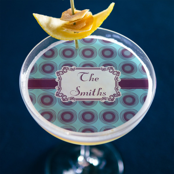 Concentric Circles Printed Drink Topper - XLarge - In Context