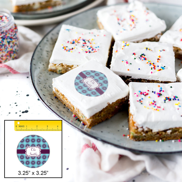 Concentric Circles Printed Icing Circle - Large - In Context