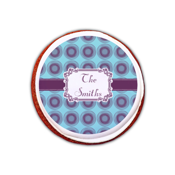 Concentric Circles Printed Icing Circle - XSmall - On Cookie