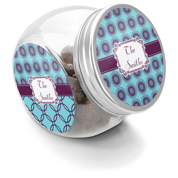 Custom Concentric Circles Puppy Treat Jar (Personalized)