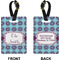 Concentric Circles Rectangle Luggage Tag (Front + Back)