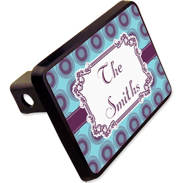 Custom Concentric Circles Rectangular Trailer Hitch Cover - 2" (Personalized)