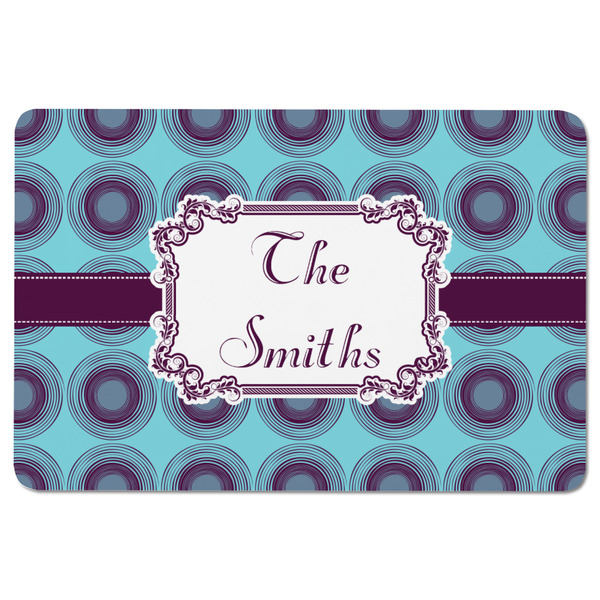 Concentric Circles Rectangular Fridge Magnet - FRONT