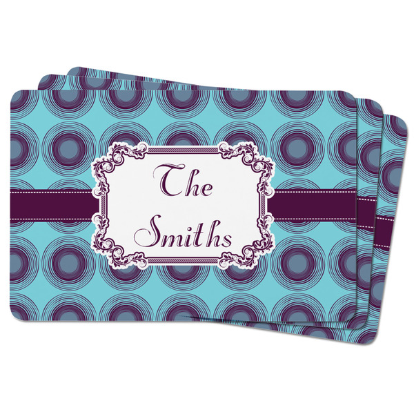 Concentric Circles Rectangular Fridge Magnet - THREE