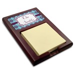 Concentric Circles Red Mahogany Sticky Note Holder (Personalized)