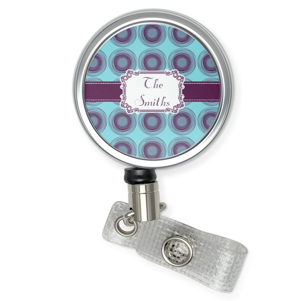 Custom Concentric Circles Retractable Badge Reel (Personalized)