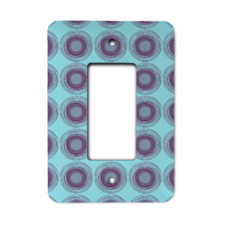 Concentric Circles Rocker Style Light Switch Cover - Single Switch
