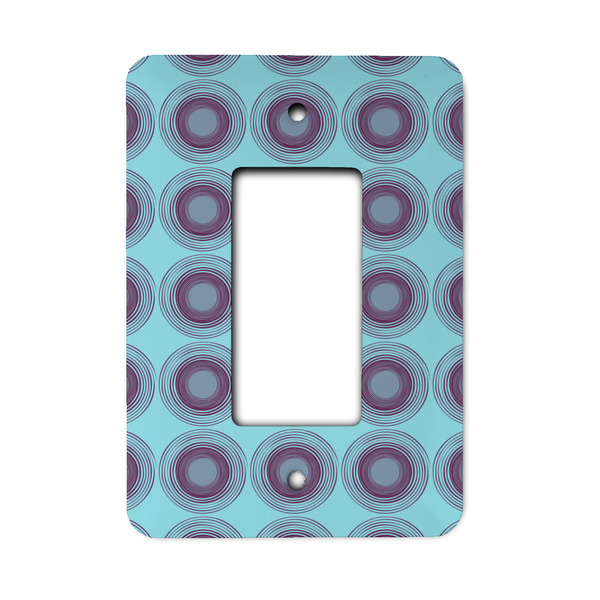 Custom Concentric Circles Rocker Style Light Switch Cover