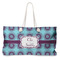 Concentric Circles Large Rope Tote Bag - Front View