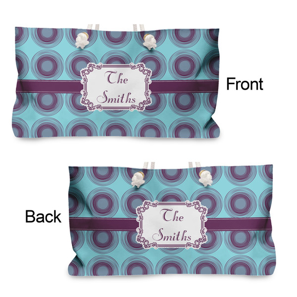 Concentric Circles Large Rope Tote - From & Back View