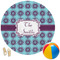 Concentric Circles Round Beach Towel (Personalized)