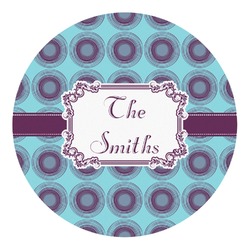 Concentric Circles Round Decal - Medium (Personalized)