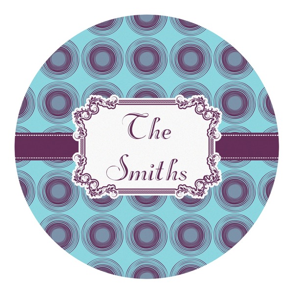 Custom Concentric Circles Round Decal (Personalized)