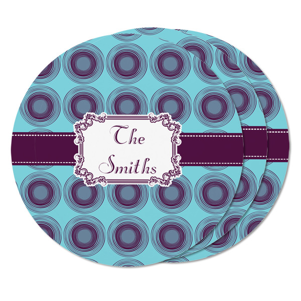 Concentric Circles Round Fridge Magnet - THREE
