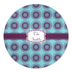 Concentric Circles 5' Round Indoor Area Rug (Personalized)