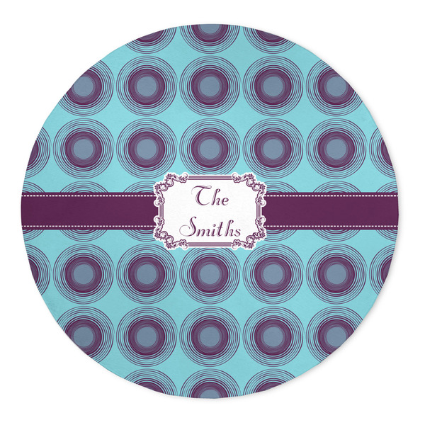 Custom Concentric Circles 5' Round Indoor Area Rug (Personalized)