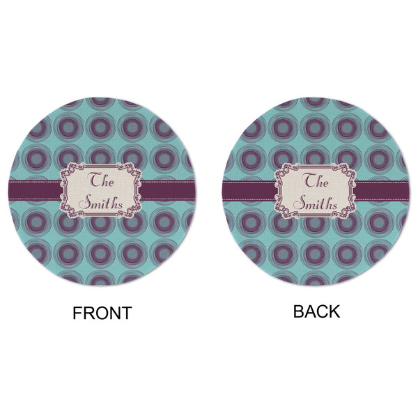 Concentric Circles Round Linen Placemats - APPROVAL (double sided)