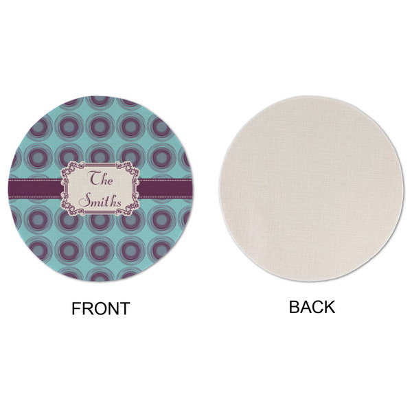 Concentric Circles Round Linen Placemats - APPROVAL (single sided)