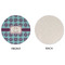 Concentric Circles Round Linen Placemats - APPROVAL (single sided)