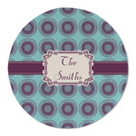 Concentric Circles Round Linen Placemat - Single Sided (Personalized)