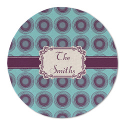 Concentric Circles Round Linen Placemat (Personalized)