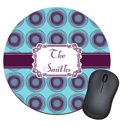 Concentric Circles Round Mouse Pad (Personalized)