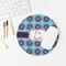 Concentric Circles Round Mousepad - LIFESTYLE 2