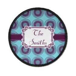 Concentric Circles Iron On Round Patch w/ Name or Text