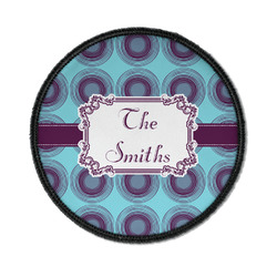 Concentric Circles Iron On Round Patch w/ Name or Text