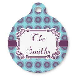 Concentric Circles Round Pet ID Tag (Personalized)