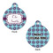Concentric Circles Round Pet Tag - Front & Back