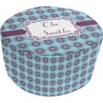 Concentric Circles Round Pouf Ottoman (Personalized)