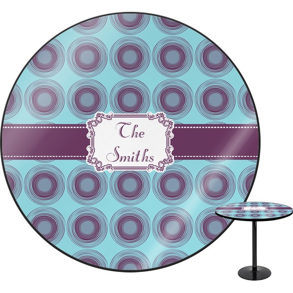 Custom Concentric Circles Round Table - 24" (Personalized)