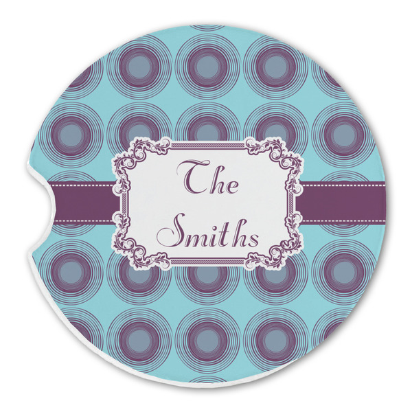 Concentric Circles Sandstone Car Coaster - Single