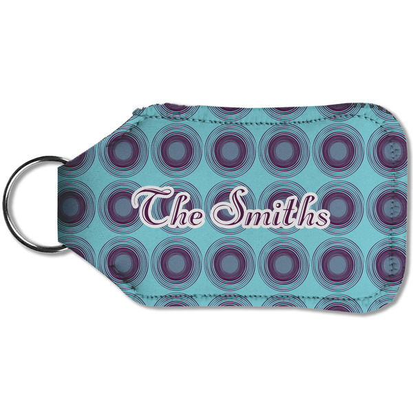 Concentric Circles Sanitizer Holder Keychain - Small (Back)
