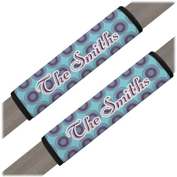 Custom Concentric Circles Seat Belt Covers (Set of 2) (Personalized)